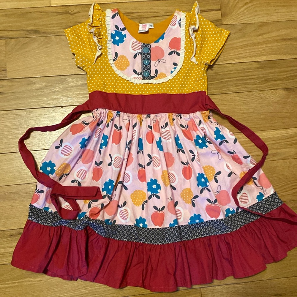EUC Sweet Leaf Lane Boutique (handmade) dress; size 7